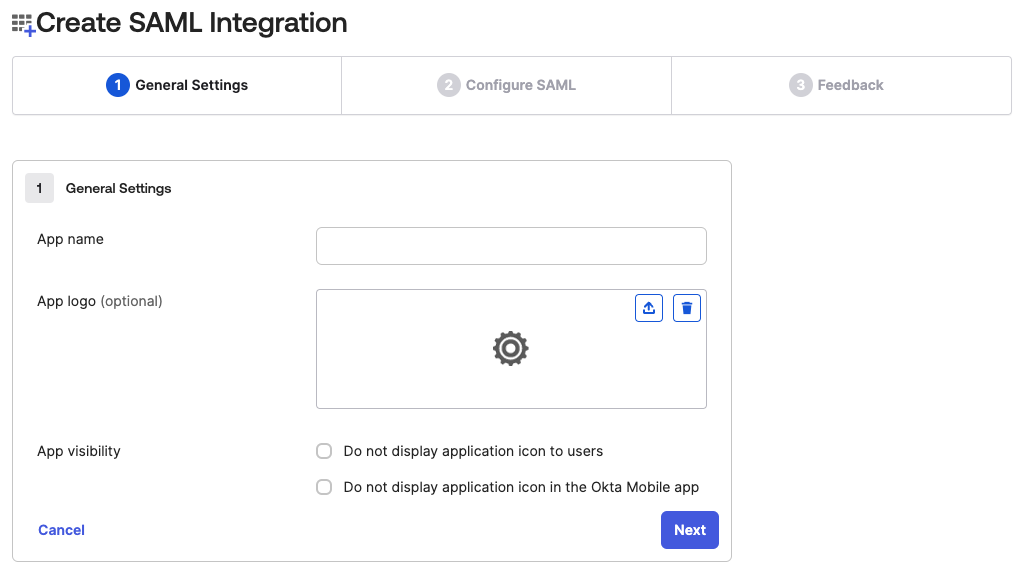 create saml integration